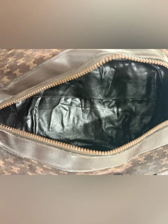 Céline Celine Brown Macadam Suede Boston Bag - Picture 13 of 15